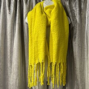 Oak & Fort chunky, fluffy cozy scarf  Bright Yellow